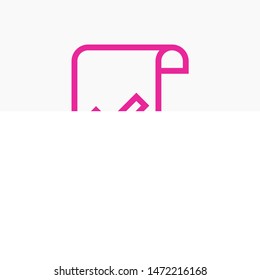 Isolated thin line vector document file icon for office desktop.