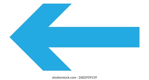  Isolated thin long arrow icons. Blue pointing vector arrow icons. Right side pointing vector arrow-head icons. Blue long isolated arrow icon on white background. 