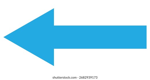  Isolated thin long arrow icons. Blue pointing vector arrow icons. Right side pointing vector arrow-head icons. Blue long isolated arrow icon on white background. 