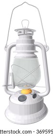 isolated three-dimensional illustration of a kerosene lamp