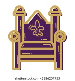 Isolated throne icon Royalty icon Vector