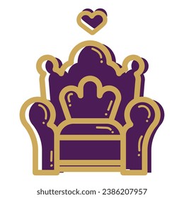 Isolated throne icon Royalty icon Vector