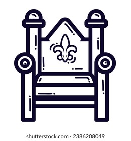 Isolated throne icon Royalty icon Vector