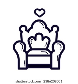 Isolated throne icon Royalty icon Vector