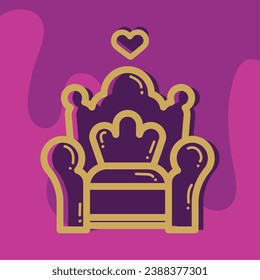 Isolated throne icon Royalty icon Vector