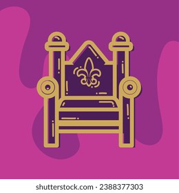 Isolated throne icon Royalty icon Vector