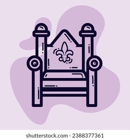 Isolated throne icon Royalty icon Vector