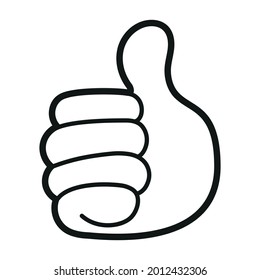 Isolated thumb up hand emoji Vector illustration