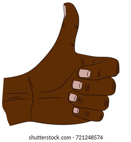 Isolated thumb of the hand that shows like.