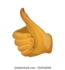 Isolated thumbs up design