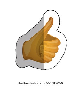 Isolated thumbs up design