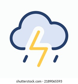 Isolated Thunderstorm vector - Weather Icon - vector