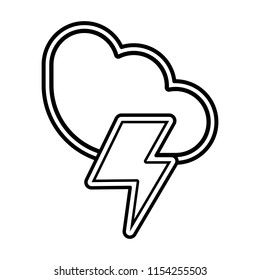 Isolated thunderstorm weather icon