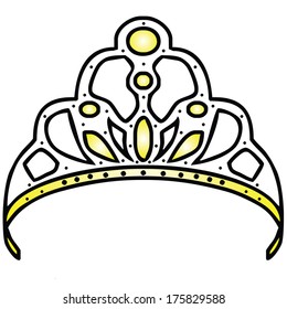 Isolated Tiara Princess Crown Vector vector de stock (libre de regalías) |