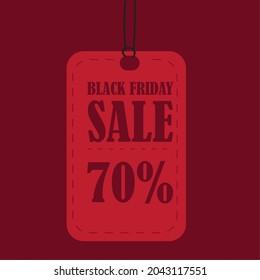 Isolated ticket 70 black friday vector illustrator