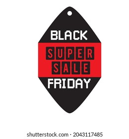 Isolated ticket black friday vector illustrator