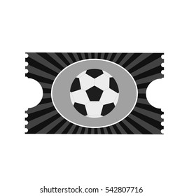 Isolated ticket of soccer design