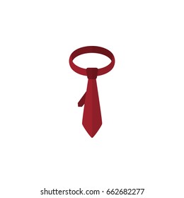 Isolated Tie Flat Icon. Cravat Vector Element Can Be Used For Tie, Cravat, Necktie Design Concept.