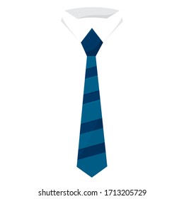 Isolated tie on a shirt collar - Vector