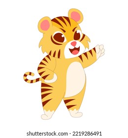 Isolated Tiger Body Baby Vector Illustration