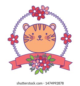 Isolated tiger cartoon vector design vector illustration