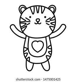 Isolated tiger cartoon vector design vector illustration