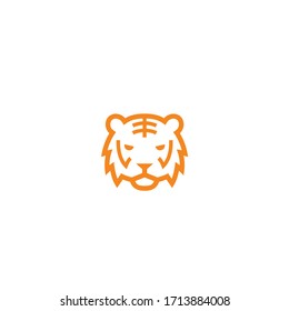 Isolated Tiger Face Emoji, Emoticon, Vector Icon, Pictogram - Vector