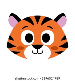Isolated tiger happy Avatar cartoon Vector
