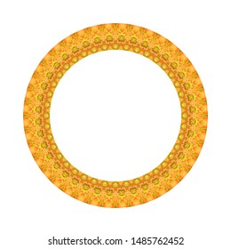 Isolated tiled mosaic circle border - ornamental geometrical abstract vector element
