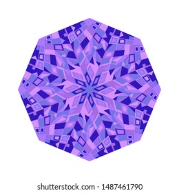 Isolated tiled mosaic octagon polygon shape - octagonal colorful vector element