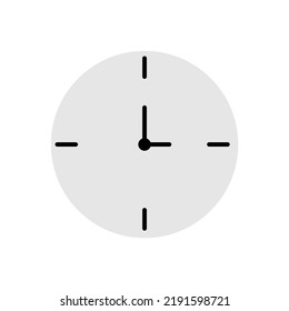 Isolated time clock icon for web design. Simple vector illustration