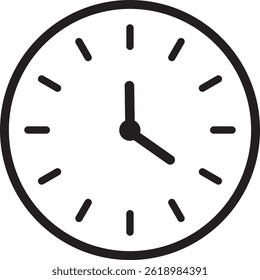 Isolated time clock vector icon, Vector symbol illustration design.
