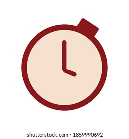 Temporizador aislado en línea de marketing digital colorido icono en fondo blanco- Vector