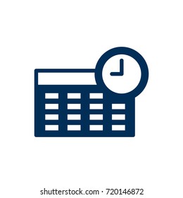 Isolated Timetable Icon Symbol On Clean Background. Vector Schedule Element In Trendy Style.