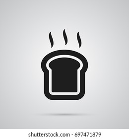 Isolated Toast Icon Symbol On Clean Background. Vector Slice Bread Element In Trendy Style.