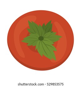 Isolated tomato design