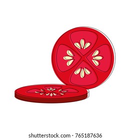 Isolated tomato design