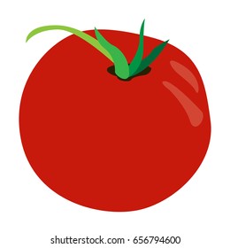 Isolated tomato on a white background, Vector illustration