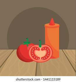 Isolated tomato sauce design vector illustration