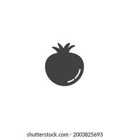 icono de signo de tomate aislado, ilustración vectorial