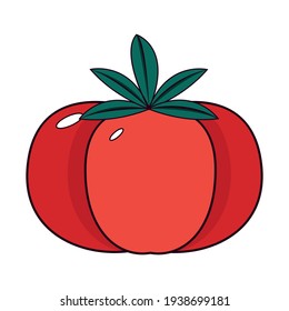 Isolated tomatoe icon. Vegetable icon - Vector illustration