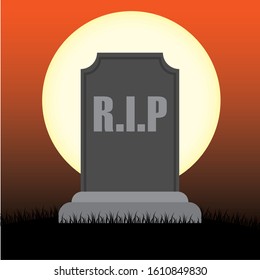 Isolated tombstone. Halloween icon - Vector illustration design