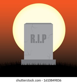 Isolated tombstone. Halloween icon - Vector illustration design