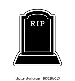 Isolated tombstone icon. Halloween season icon - Vector