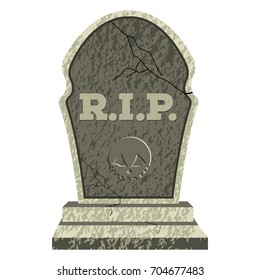 Isolated tombstone icon on a white background, vector illustration