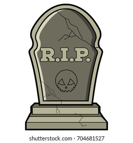 Isolated tombstone icon on a white background, vector illustration