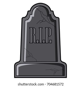 Isolated tombstone icon on a white background, vector illustration