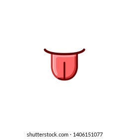 Isolated Tongue Vector Icon, Pixel, Pictogram