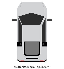 Isolated top view of a car, Vector illustration