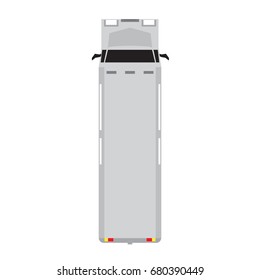 Isolated top view of a limousine, Vector illustration